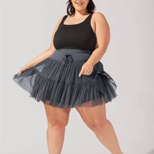 Popflex Pirouette Skirt - Size S - Smoky Gray
